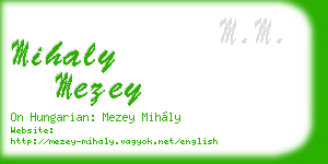 mihaly mezey business card